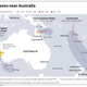 A Mar. 13 map of the forecast tracks and locations of Cyclone Pam and other storms in Oceania.